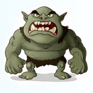 Fantasy/Mythical Ogre Premium Vinyl Decals, Brutus, the Angry Colossal Beast